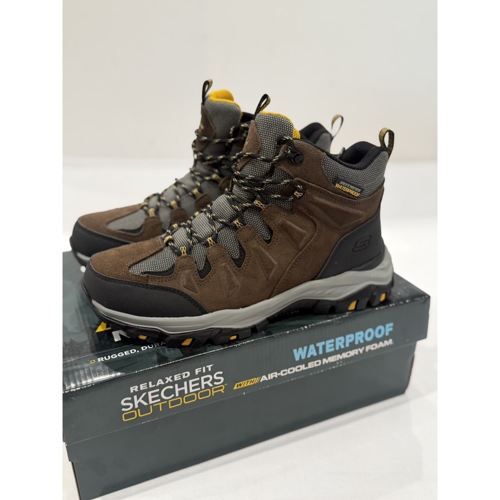Skechers Rickter Branson Outdoor Hiking Boots Men's US 8 Waterproof Memory Foam